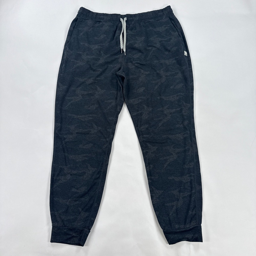 Vuori Performance Jogger Womens Large Black Charcoal Camo DreamKnit Pants VW303